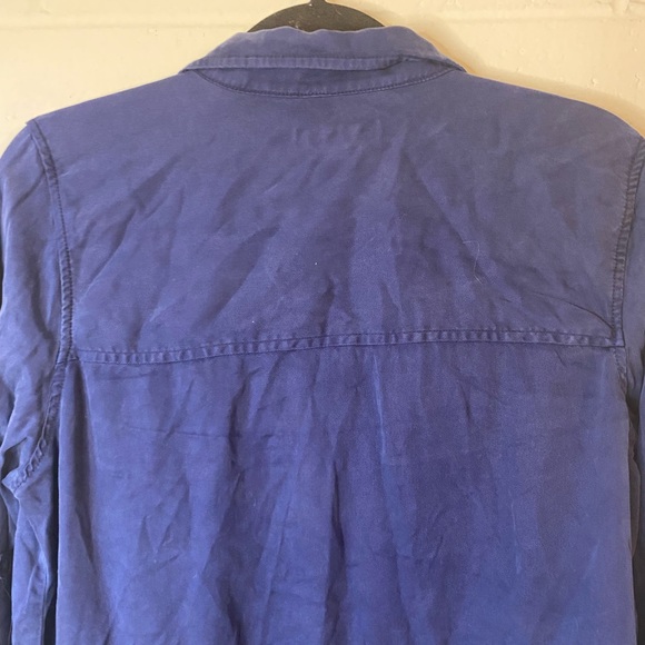 Harper Blue Open Front Drapey Lightweight Jacket Size Medium - Picture 7 of 10